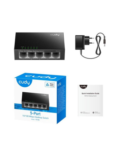 CUDY Switch 5 Θέσεων Cudy FS105 10/100 Mbps Μεταλλικό