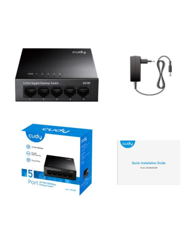 CUDY Switch 5 Θέσεων Cudy GS105 Gigabit Μεταλλικό