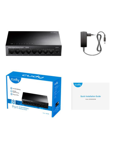 CUDY Switch 8 Θέσεων Cudy GS108 Gigabit Μεταλλικό